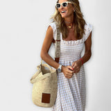 Sprawdzona maxi sukienka z falbanami