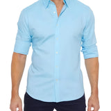 Męska koszula z zamkiem błyskawicznym bez zagnieceń