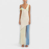 Aurora - Midi sukienka Thames z detalami od splicie