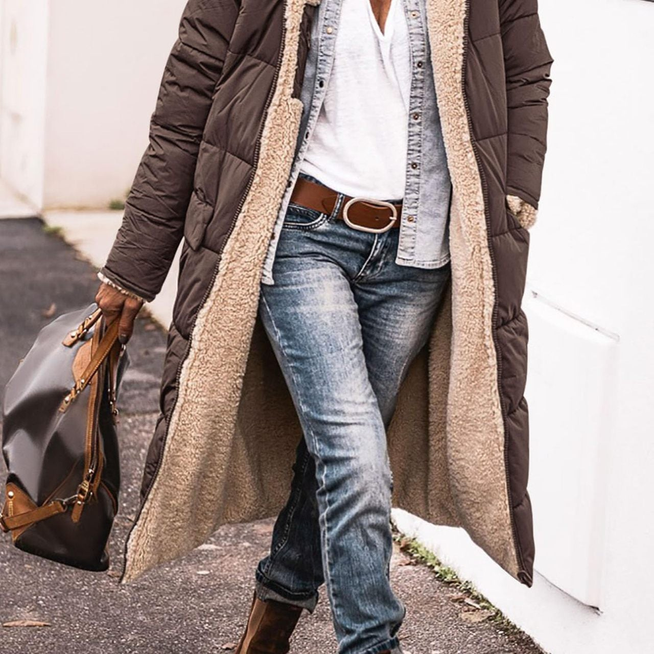 Paola - Elegancki Odwrócony Płaszcz