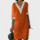 Sukienka dla kobiet Aurora z bawełny i lnu