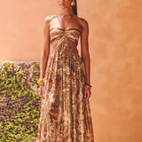 Maksymalna sukienka Złota Aura