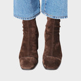 Wiktoria | Botki na obcasie z kwadratowym noskiem