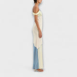 Aurora - Midi sukienka Thames z detalami od splicie