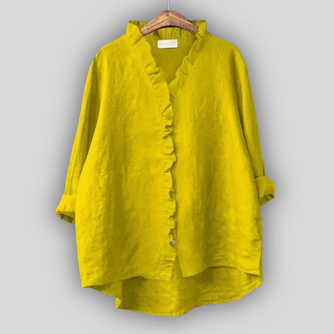 Lniana bluzka Ziemna Finesa