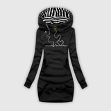 Cristina | Swetrowa sukienka z motywem pulsu