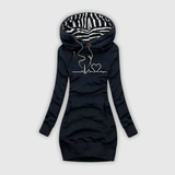 Cristina | Swetrowa sukienka z motywem pulsu