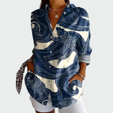 Stylowa bluzka w kolorowy wzór