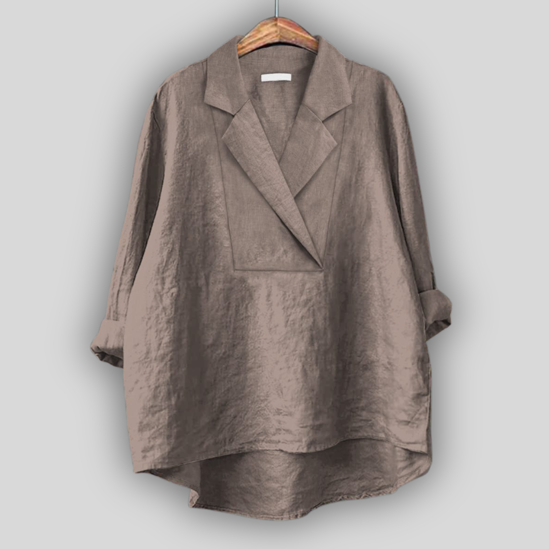 Lniana bluzka "Różowa Aura"