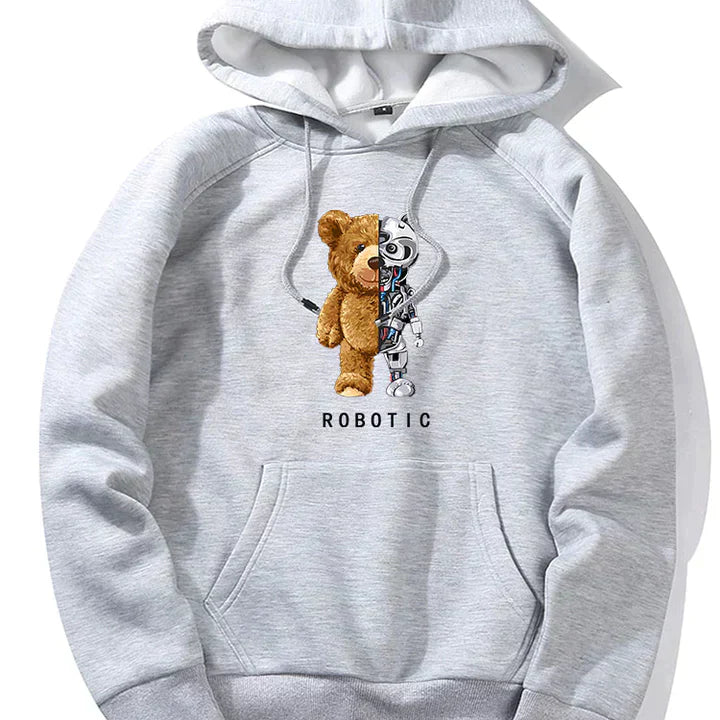 Bluza z kapturem z grafiką Roboterbär dla mężczyzn