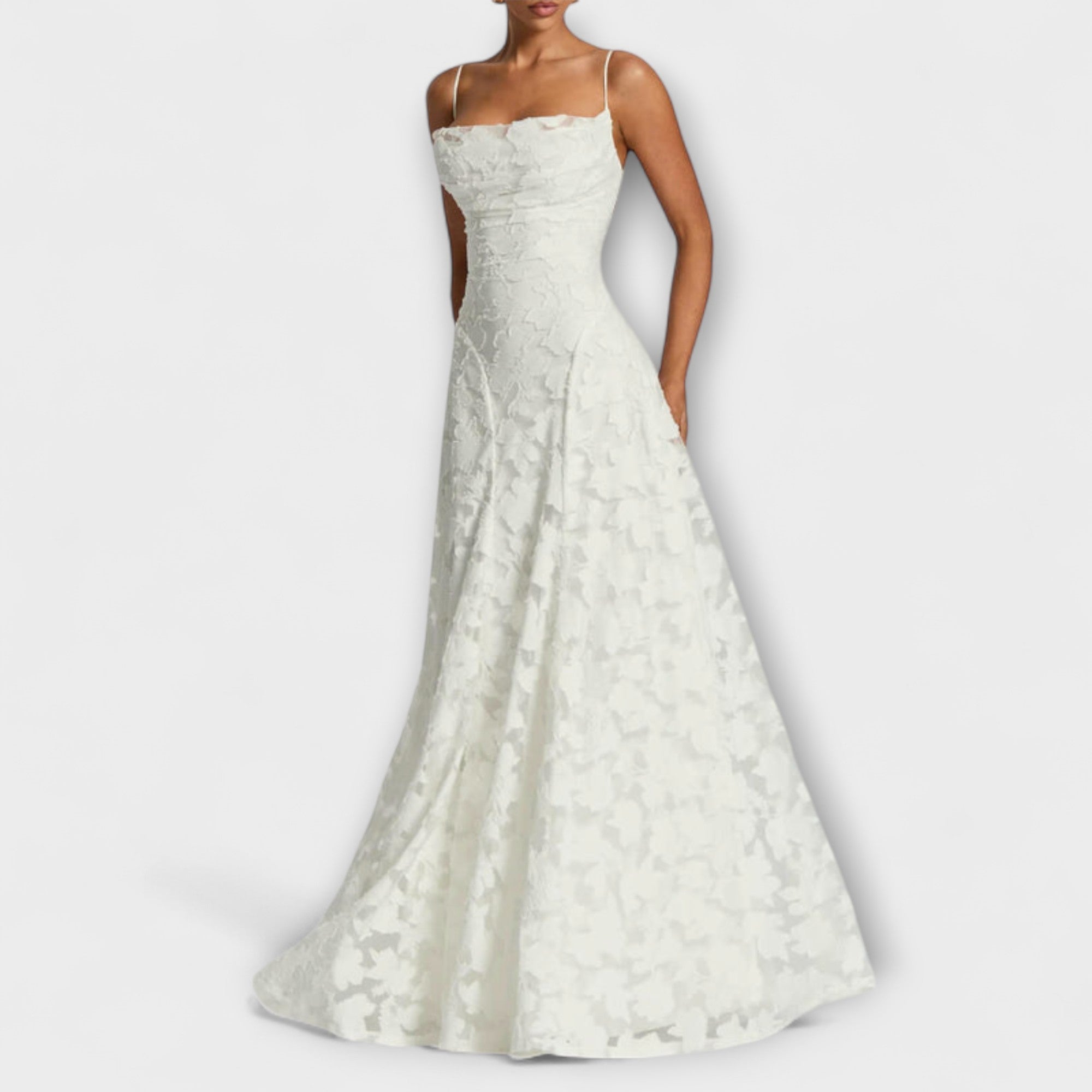 Emberli - Elegancka sukienka maxi z żakardu