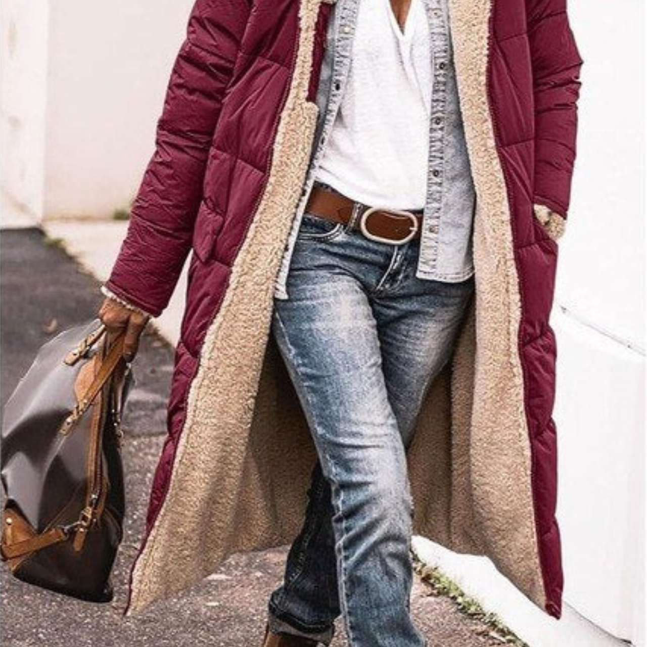 Paola - Elegancki Odwrócony Płaszcz