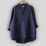 Lniana bluzka Srebrna Fineza