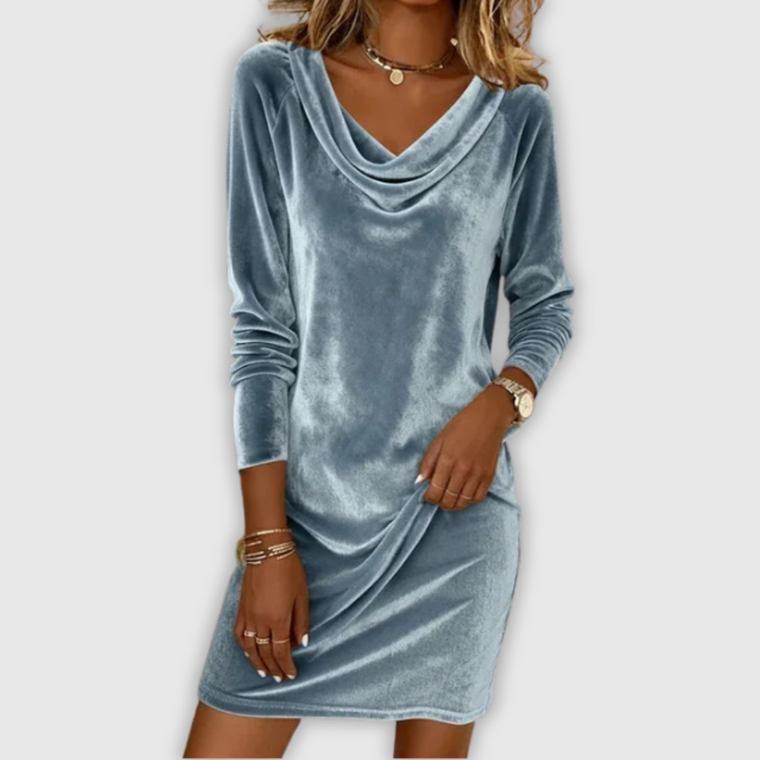 Frosina – Luźna welurowa sukienka