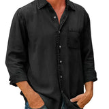 Męska koszula casualowa z długim rękawem