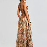 Maksymalna sukienka Złota Aura