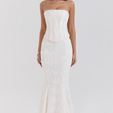 Evi | Sukienka z Koronkowym Gorsetem