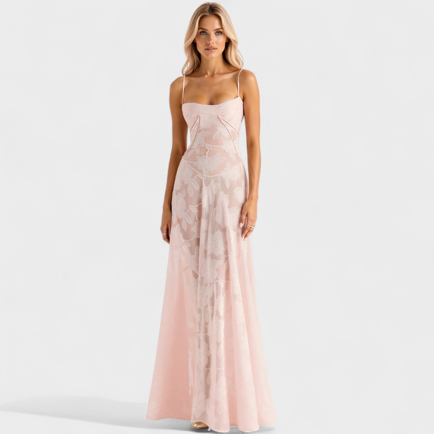 Werona - Sukienka z kolorowej koronki