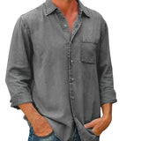 Męska koszula casualowa z długim rękawem