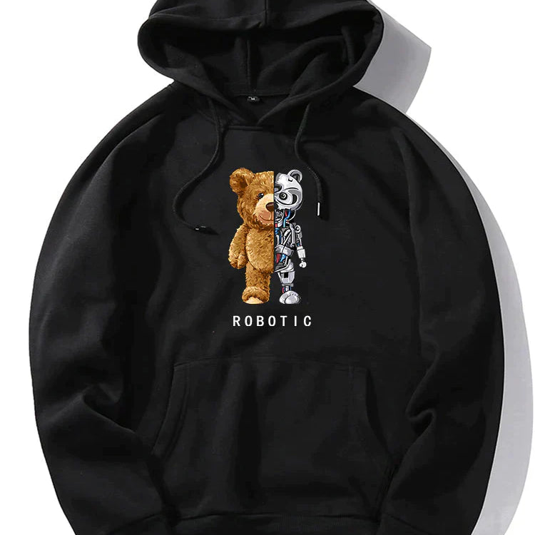 Bluza z kapturem z grafiką Roboterbär dla mężczyzn
