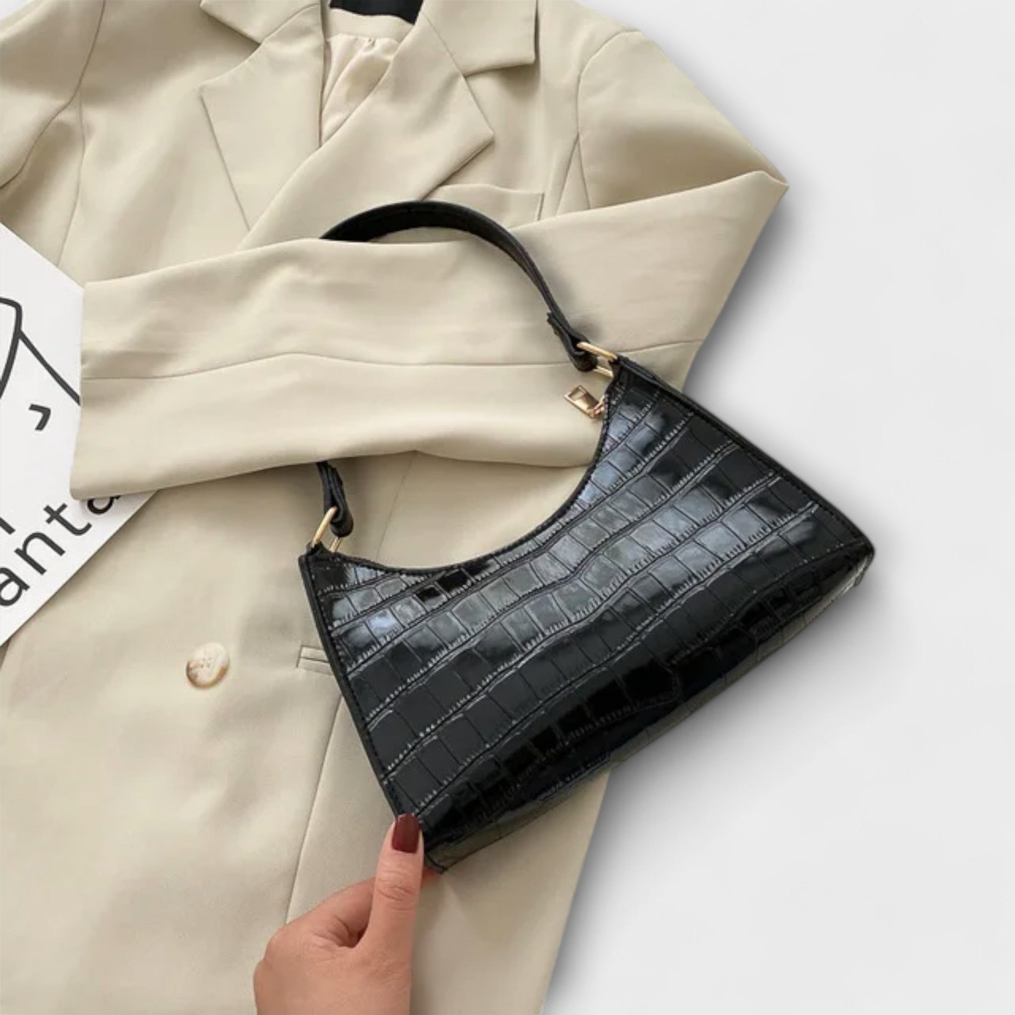 Bernarda - Lśniąca Skórzana Torba