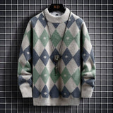 Męski sweter w romby