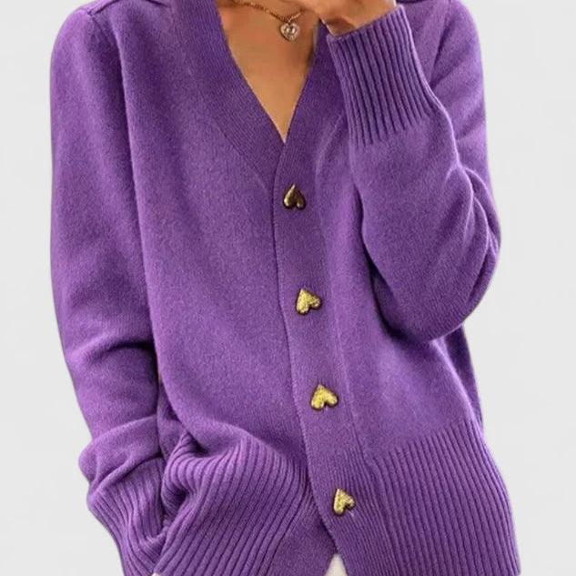 Elegancka Pleciona Kurtka z Guzikami