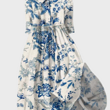 Kolorowa Porcelanowa Sukienka