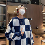 Kolorowy sweter z okrągłym dekoltem dla mężczyzn