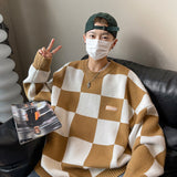 Kolorowy sweter z okrągłym dekoltem dla mężczyzn