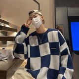 Kolorowy sweter z okrągłym dekoltem dla mężczyzn