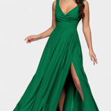 Sukienka Tatiana z Drapowaniem Z Przodu i Zakrytym Wycięciem