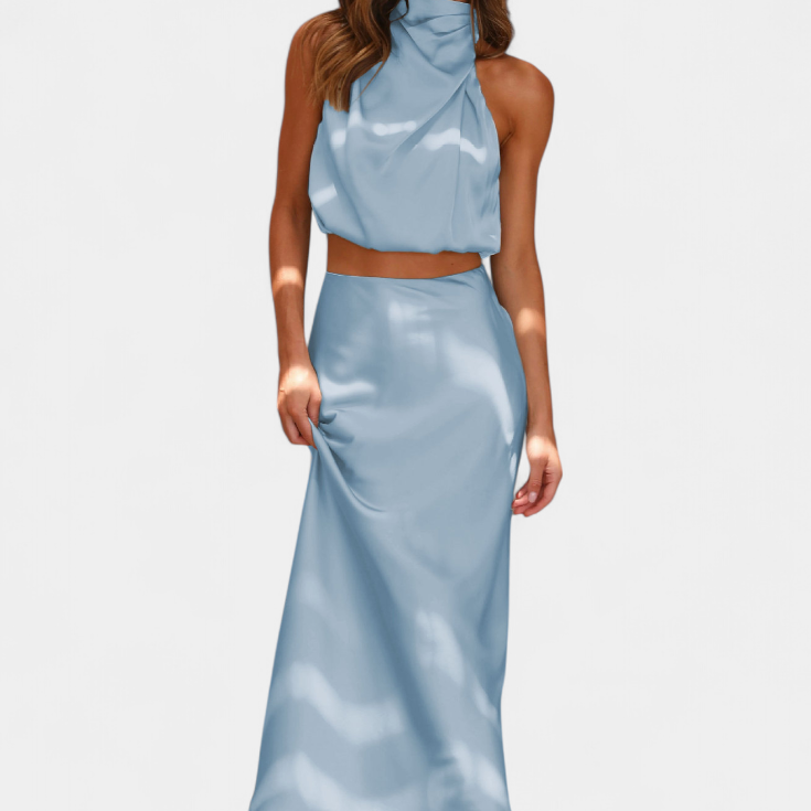 Luźna Drapowana Bluzka Bez Pleców