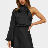 Mini sukienka Jelena z drapowaniem na jedno ramię