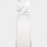 Luźna Drapowana Bluzka Bez Pleców