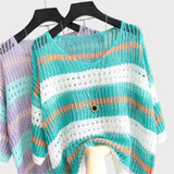 Lekki Pleciony Top z Otworami