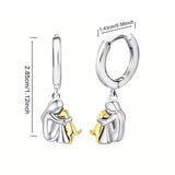 Kolczyki z zawieszką w kształcie psa