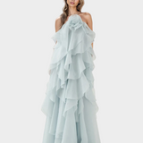 Maksymalna Sukienka z Romantycznym Nastrojem i Arystokratycznym Stylem