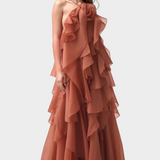 Maksymalna Sukienka z Romantycznym Nastrojem i Arystokratycznym Stylem