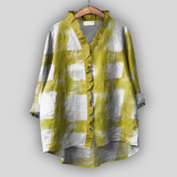 Lnianą bluzkę z falbanami