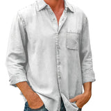 Męska koszula casualowa z długim rękawem