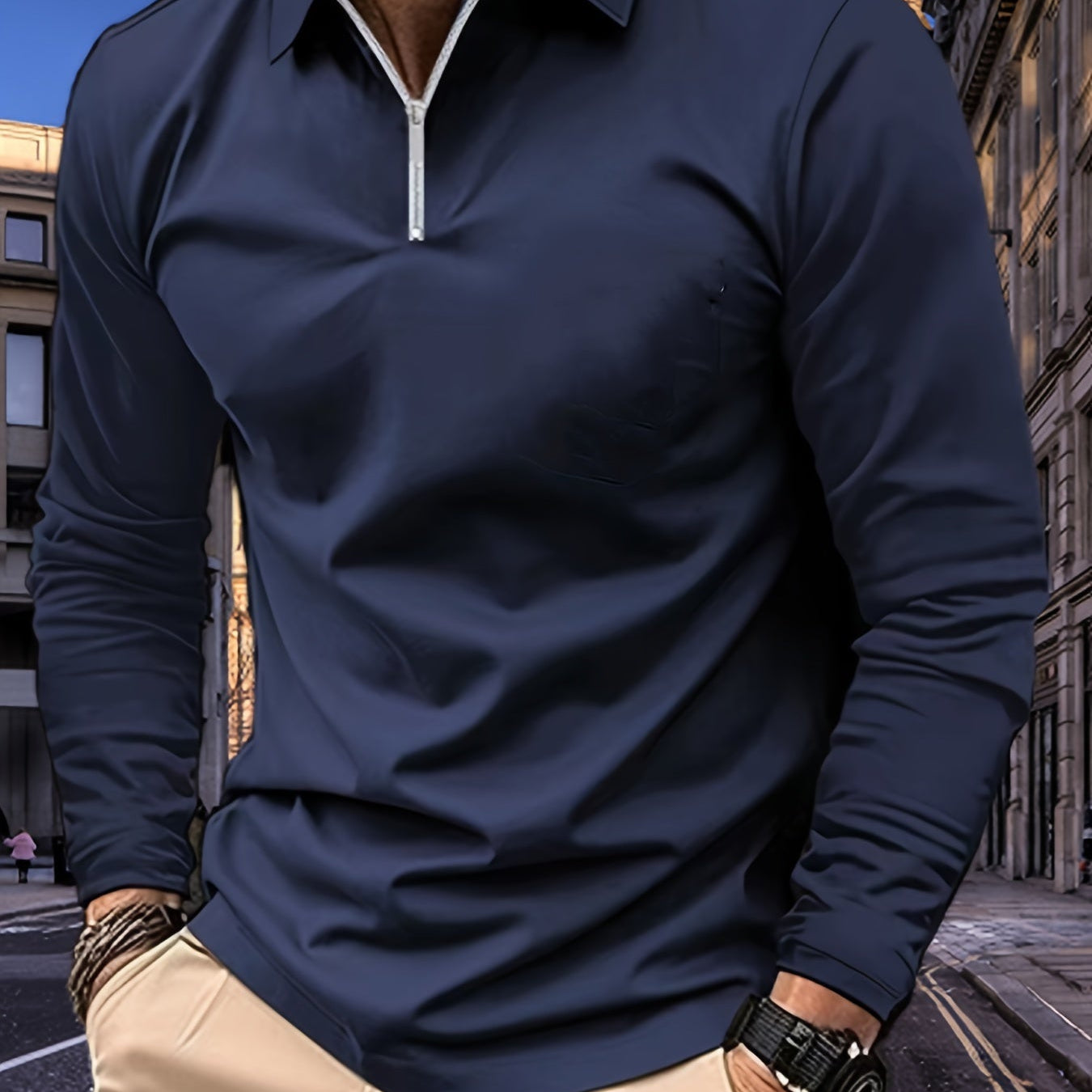 Koszula z zamkiem błyskawicznym dla mężczyzn