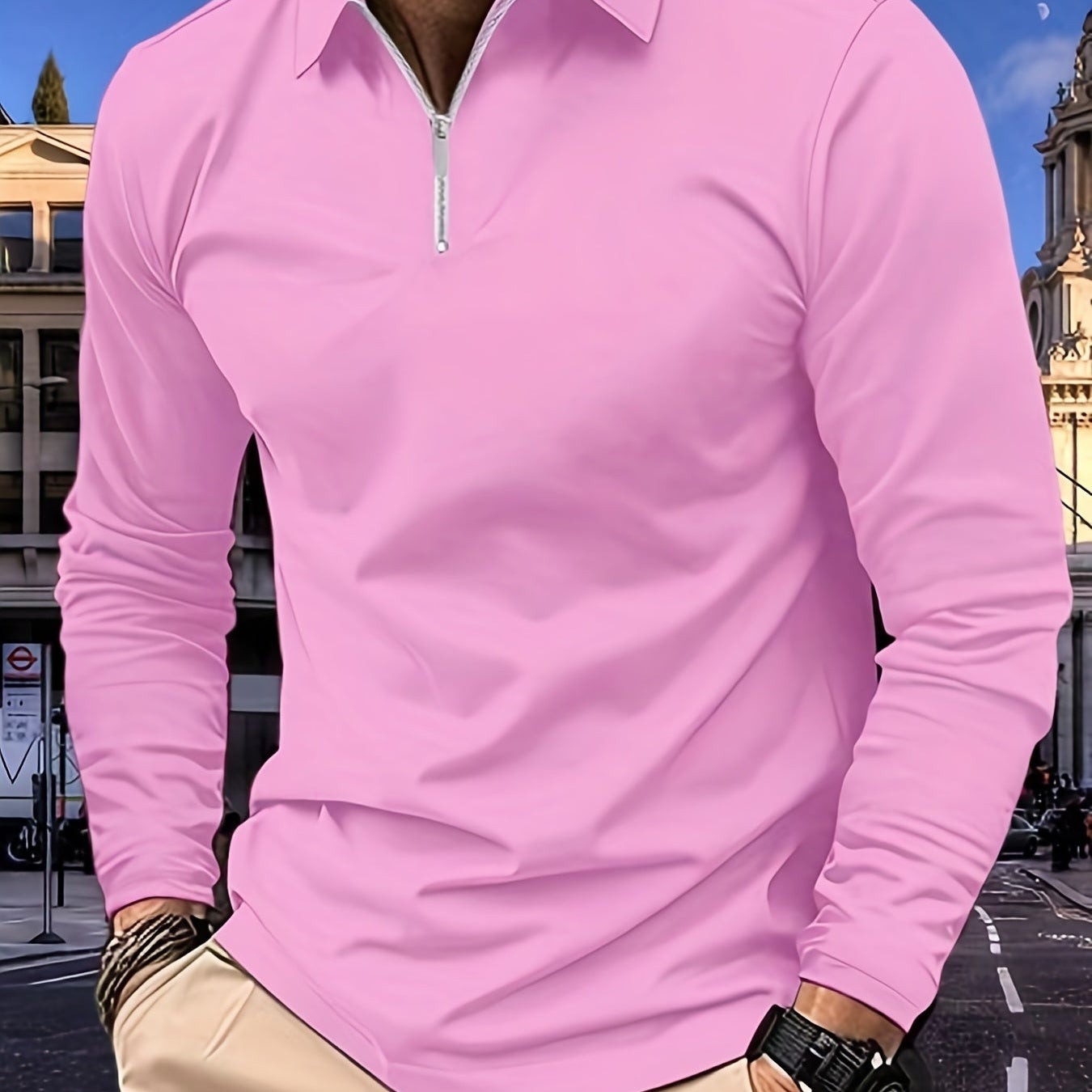 Koszula z zamkiem błyskawicznym dla mężczyzn