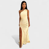 Aurelia - Długa satynowa sukienka