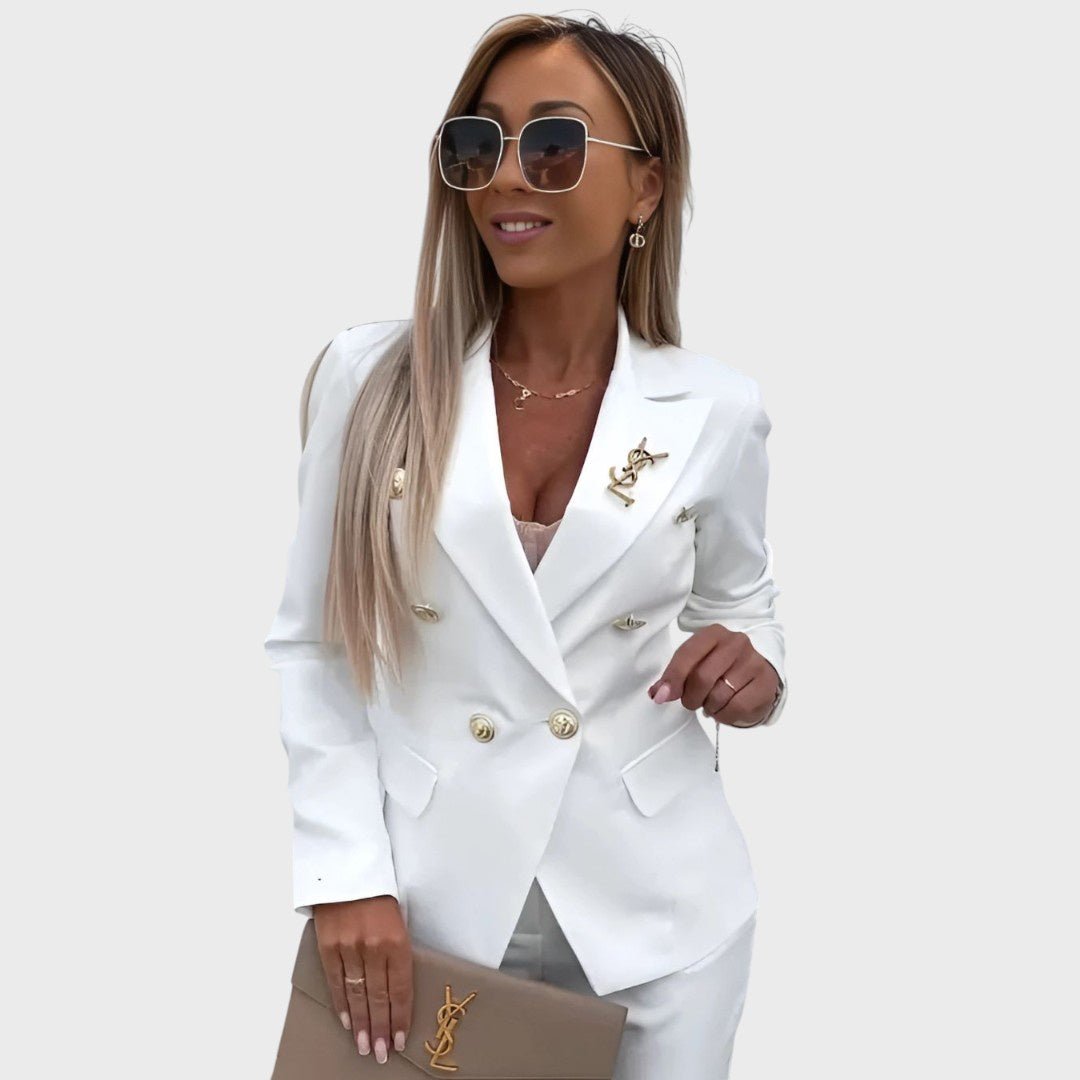 Bożena - Dwurzędowa marynarka o wyraźnym sylwetce