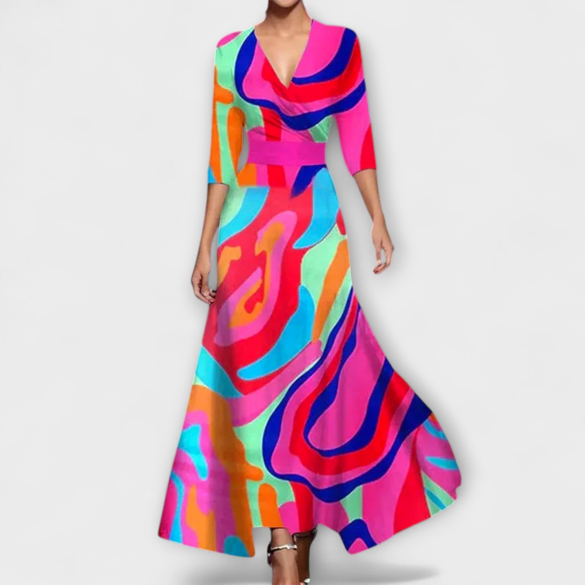 Alma - Elegancki design rękawów sukienki damskiej