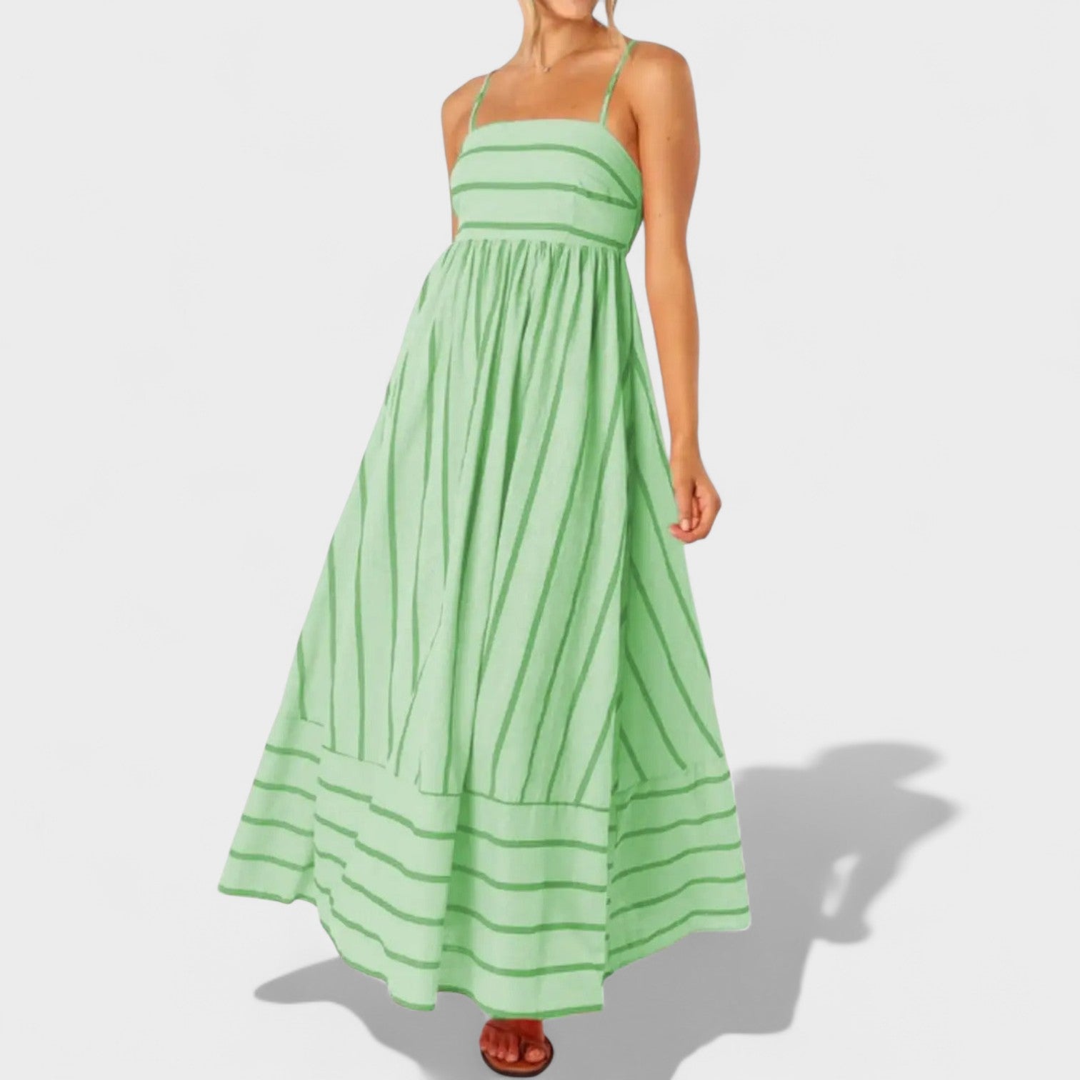 Izabel - Długa sukienka w paski