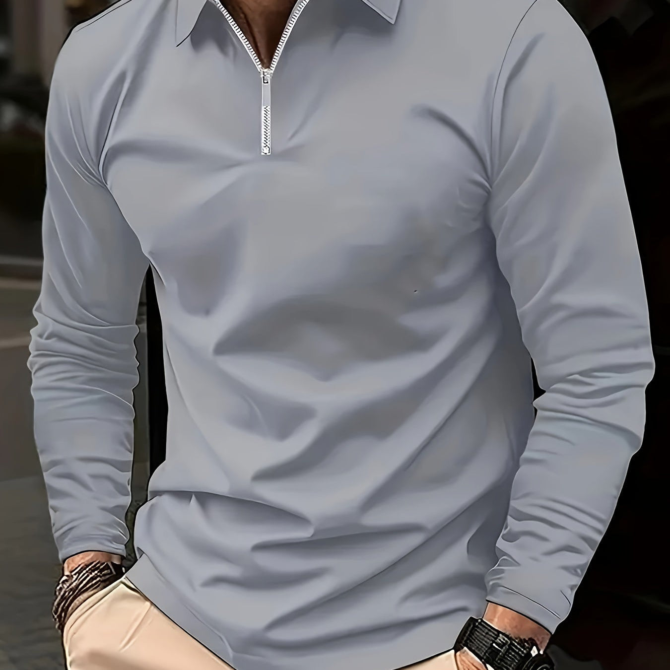 Koszula z zamkiem błyskawicznym dla mężczyzn