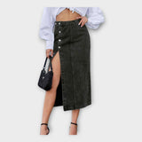 Maxi spódnica z guzikami