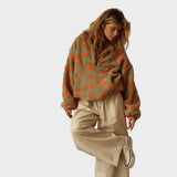 Margarita – Polarowy sweter Kwiat